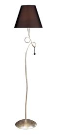 Paola Silver-Black Floor Lamps Mantra Shaded Floor Lamps
